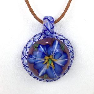 Blue Flower Pendant by Dennis Gerasimov